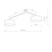 Plafoniera dormitor Nowodvorski Falcon Black 7950 textil negru