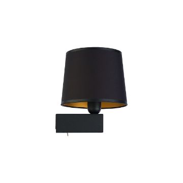 Aplica dormitor Nowodvorski Chillin I Black-Gold 8197 textil negru