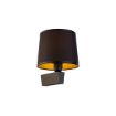 Aplica dormitor Nowodvorski Chillin I Black-Gold 8197 textil negru