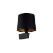 Aplica dormitor Nowodvorski Chillin I Black-Gold 8197 textil negru