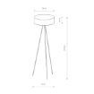 Lampadar living Nowodvorski Cadilac III Grey-White 8190 textil gri