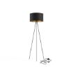 Lampadar living Nowodvorski Cadilac I Black-Gold 7991 textil negru