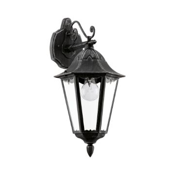 Aplica exterior Eglo Navedo Black 93456 sticla transparenta