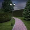 Stalp exterior Eglo Laterna 4 Black 22145 sticla transparenta