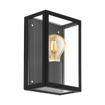 Aplica exterior Eglo Alamonte 1 Black 94831 sticla transparenta