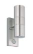 Aplica LED exterior senzor miscare Eglo Riga 5 Silver 32898 sticla transparenta