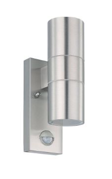 Aplica LED exterior senzor miscare Eglo Riga 5 Silver 32898 sticla transparenta