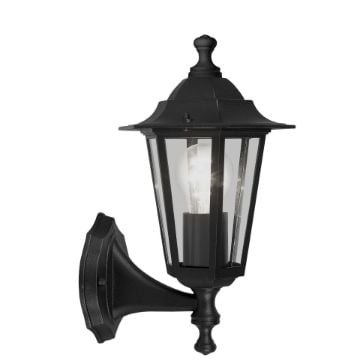 Aplica exterior Eglo Laterna 4 Black 22468 sticla transparent
