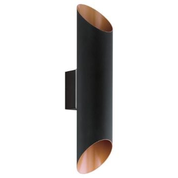 Aplica LED exterior Eglo Agolada Black-Copper 94804 otel negru