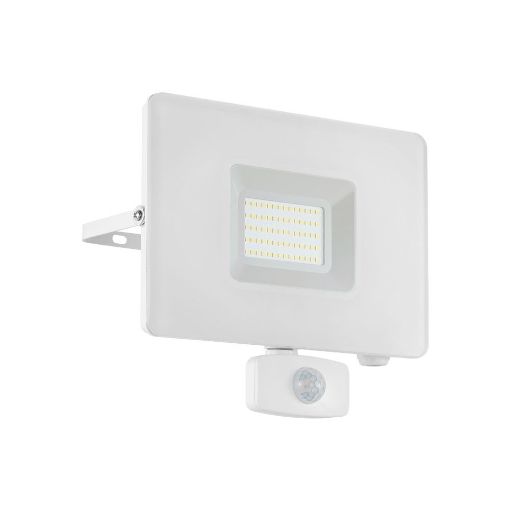 Proiector LED exterior senzor Eglo Faedo 3 White 33159 aluminiu alb