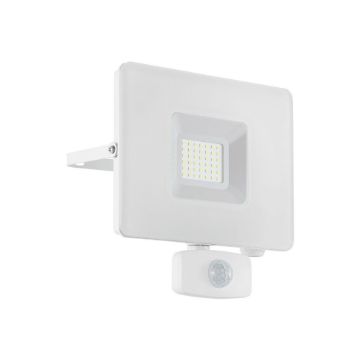 Proiector LED exterior senzor Eglo Faedo 3 White 33158 aluminiu alb