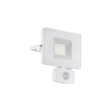 Proiector LED exterior senzor Eglo Faedo 3 White 33157 aluminiu alb