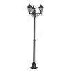Stalp exterior Eglo Laterna 4 Black 22145 sticla transparenta