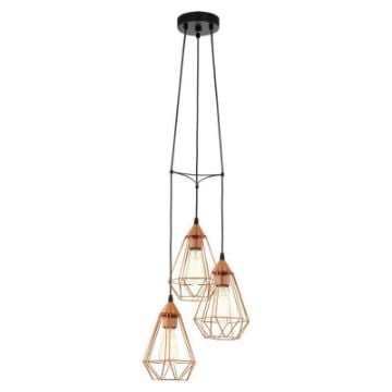 Lustra living Eglo Tarbes Black-Copper 94196 otel cupru
