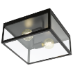 Plafoniera dormitor Eglo Charterhouse Black 49392 sticla transparenta