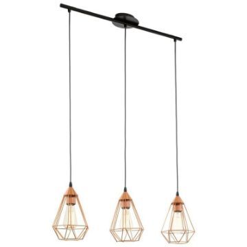 Lustra living Eglo Tarbes Black-Copper 94195 otel cupru