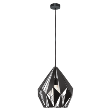 Pendul dormitor Eglo Carlton 1 Black-Silver 49255 otel negru