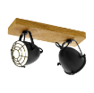 Plafoniera bucatarie Eglo Gatebeck Brown-Black 49077 lemn maro
