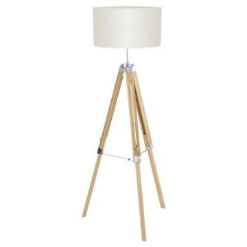 Lampadar living Eglo Lantada Beige 94324 textil bej
