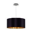 Pendul Eglo Maserlo Nickel-Black-Gold 31599 textil negru