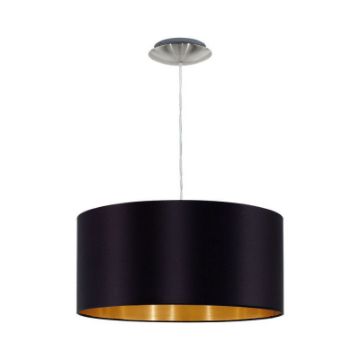 Pendul Eglo Maserlo Nickel-Black-Gold 31599 textil negru