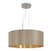 Pendul living Eglo Maserlo Nickel-Gray-Gold 31607 textil gri maroniu