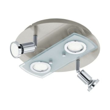 Plafoniera LED Eglo Pawedo Chrome-White 32001 otel nichel