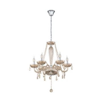 Candelabru Eglo Basilano Cognac 39092 sticla coniac