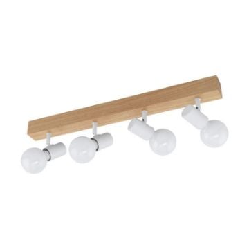 Plafoniera bucatarie Eglo Townshend 3 White-Brown 33172 lemn maro