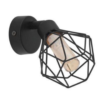 Aplica LED Eglo Zapata Black-Amber 32765 sticla ambra