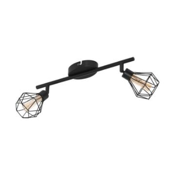 Plafoniera LED Eglo Zapata Black-Amber 32766 sticla ambra
