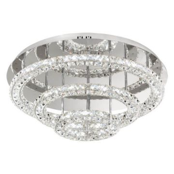 Plafoniera LED Eglo Toneria Chrome 39002 cristal transparent