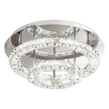 Plafoniera LED Eglo Toneria Chrome 39003 cristal transparent