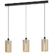 Lustra Eglo Polverara Black-Amber 39539 sticla ambra