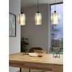 Lustra Eglo Polverara Black-Amber 39539 sticla ambra