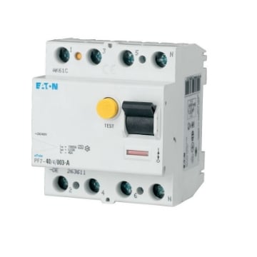Siguranta automata diferentiala Eaton 4P 80A 10KA 30mA PF7-80/4/003 263594