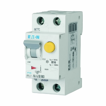 Intrerupator diferential combinat Eaton 16A 1P+N 10KA 30mA PFL7-16/1N/C/003 263537
