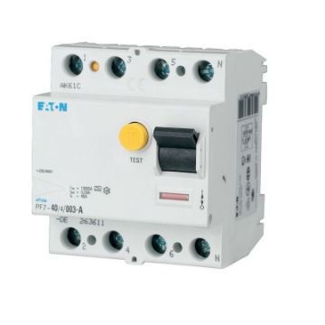 Siguranta automata diferentiala Eaton 4P 63A 10KA 30mA PF7-63/4/003 263590
