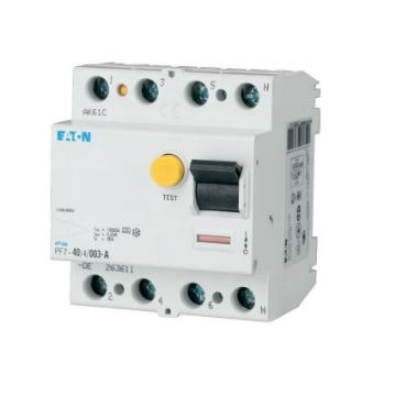 Siguranta automata diferentiala Eaton 4P 40A 10KA 300mA PF7-40/4/03 263588