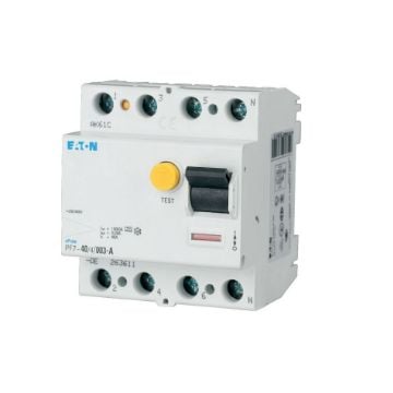 Siguranta automata diferentiala Eaton 4P 40A 10KA 30mA PF7-40/4/003 263586
