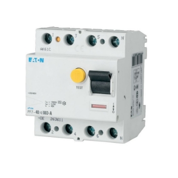 Siguranta automata diferentiala Eaton 4P 63A 10KA 300mA PF7-63/4/03 263592