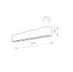 Aplica LED Nowodvorski Straight S Black 7596 otel negru