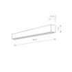 Aplica LED Nowodvorski Straight M Graphite 7561 otel graphite