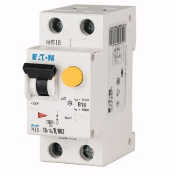 Siguranta diferentiala Eaton 1P+N 30mA 16A 6KA PFL6-16/1N/B/003 286431