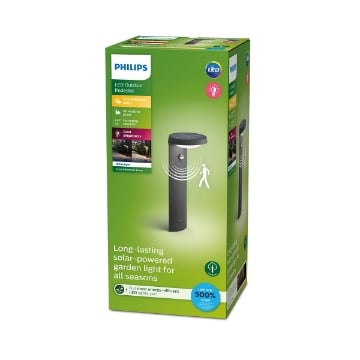 Stalp iluminat solar Philips Tyla Anthracite 1.2W 3000k 255lm IP44 PC02936