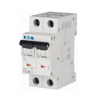 Siguranta automata Eaton 2P 20A 6kA PL6-C20/2 286568