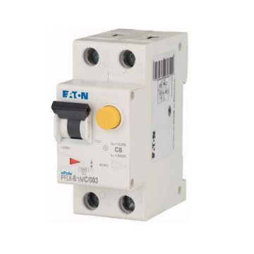 Siguranta diferentiala Eaton 1P+N 6A 6KA 30mA PFL6-6/1N/C/003 286464