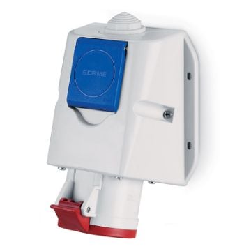 Priza industriala Scame combi 3P+N+E si schuko 16A IP44 gama Optima 513.1657-DN