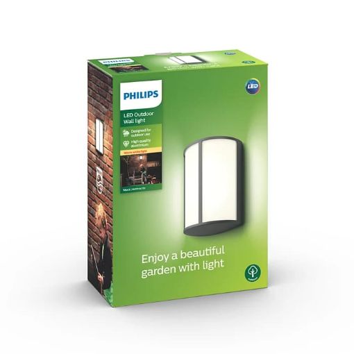 Aplica LED exterior Philips MyGarden Stock Anthracite 6W 600lm PC02005
