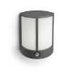 Aplica LED exterior Philips MyGarden Stock Anthracite senzor miscare 6W 600lm PC02006